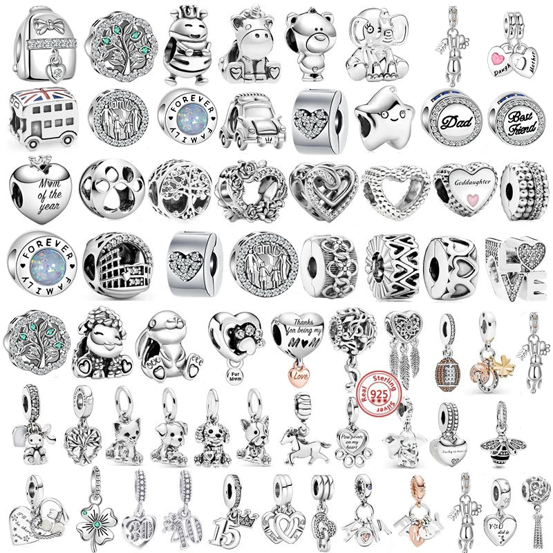 Charms de plata para pulsera